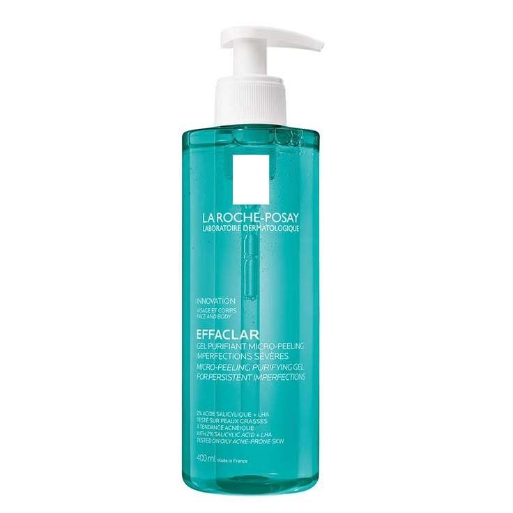 غسول ومقشر لاروش بوزيه إيفاكلار جل ٤٠٠ مل (La Roche-Posay Effaclar Micro-Peeling Purifying 400 ml)  